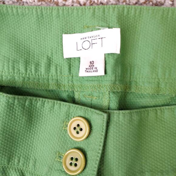 LOFT Green Ankle Pants - Picture 3 of 11